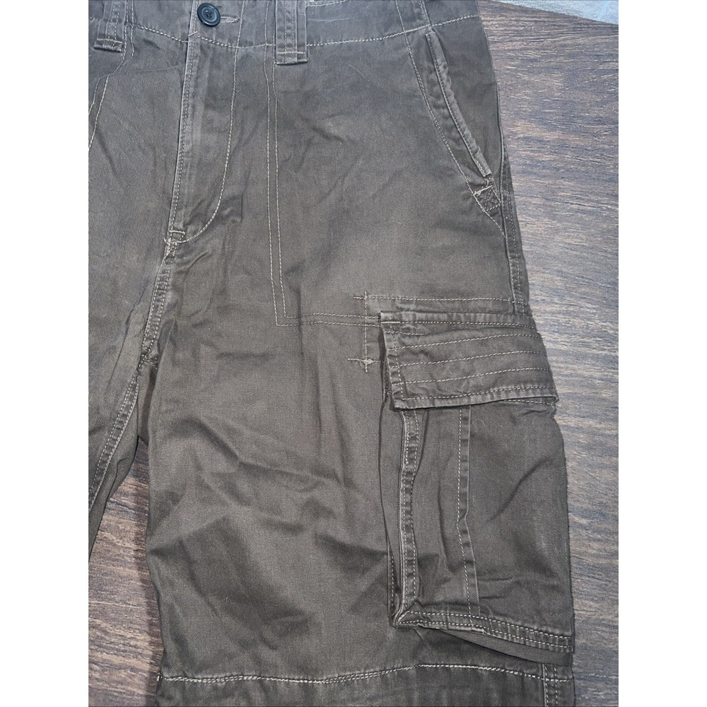 Nautica Jeans Co Men's Y2K Baggy Cargo Shorts Size 36 Dark Brown - Picture 3 of 8
